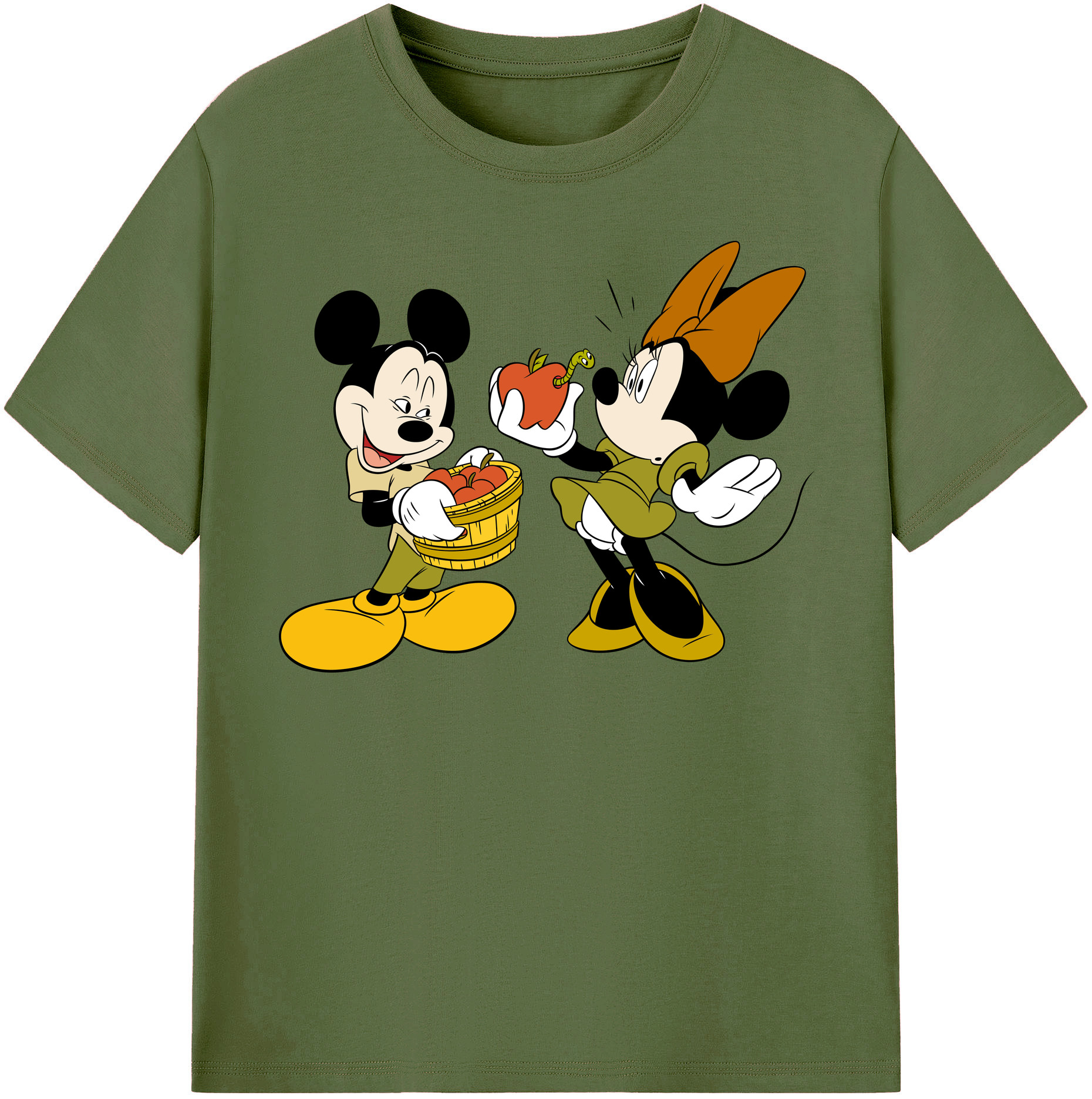 （画像用） ミッキーマウス Mickey Mouse 綿100％半袖Tシャツ（フロントプリント）